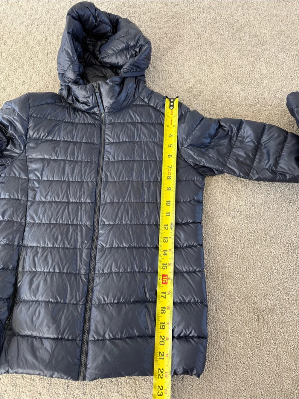 Women’s Uniqlo Ultra Light Down Parka in Navy Blue